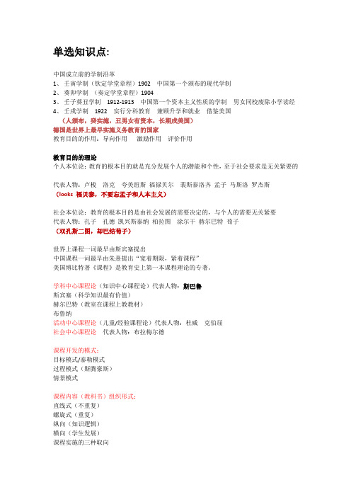 (完整版)教师资格证考试(初中)教育教学知识点