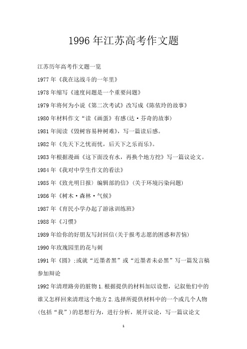 1996年江苏高考作文题_1