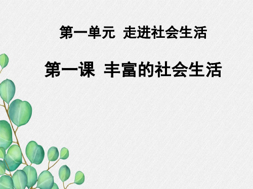 《我与社会》课件 2022年部编版道德与法治