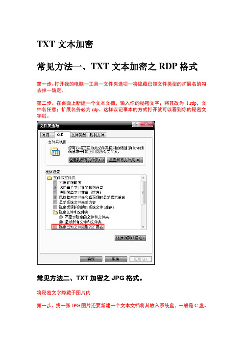 TXT文本常见加密方法