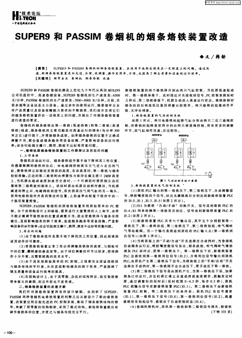 SUPER9和PASSIM卷烟机的烟条烙铁装置改造