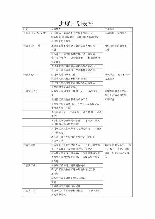 展会进度计划安排-(10488)