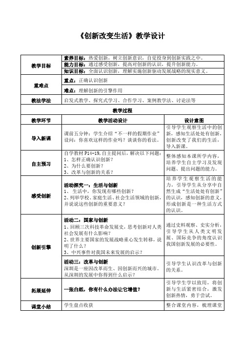 新人教版道德与法治九年级上册《一单元 富强与创新  第二课 创新驱动发展  创新改变生活》培优课教案_12