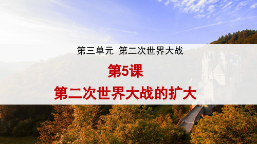 高中历史选修3优质课件3：第5课 第二次世界大战的扩大