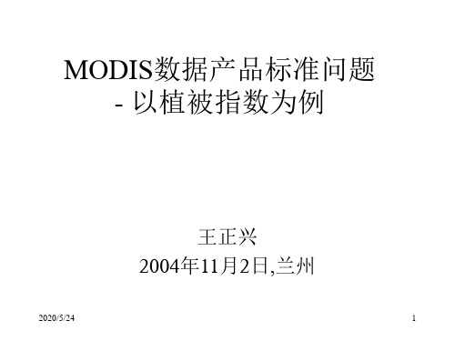MODIS数据产品标准问题优质资料