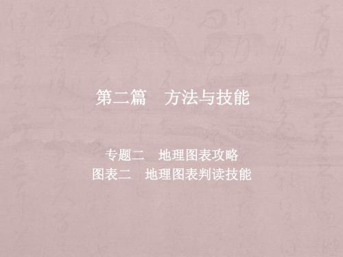 2018年高考地理全国用二轮 方法与技能 专题二 地理图表攻略 2-2-2 专题整合 知能提升