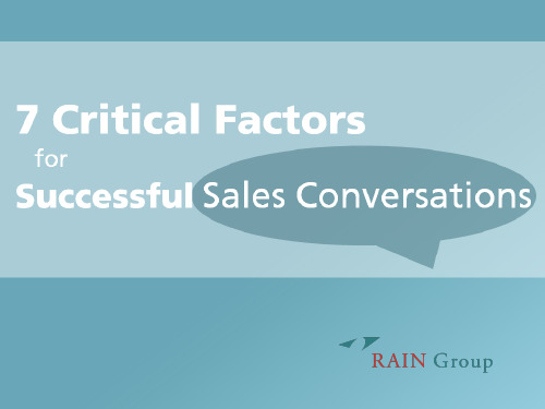 how to make a successful sales conversation