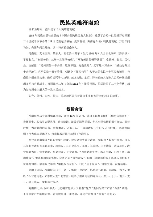 民族英雄符南蛇