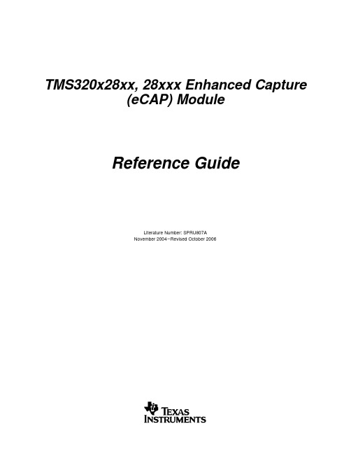 TMS320x28xx, 28xxx Enhanced Capture (ECAP) Module Reference Guide (Rev. A)