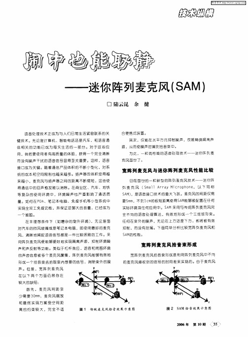 闹中也能取静——迷你阵列麦克风(SAM)