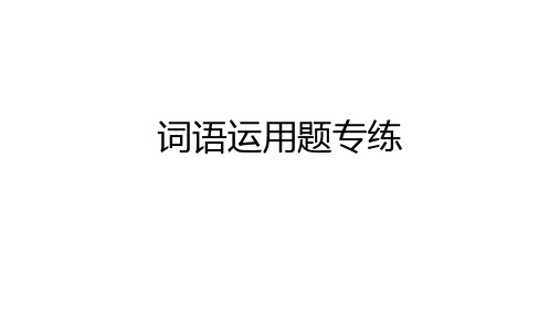 河北中考英语复习  词语运用题专练