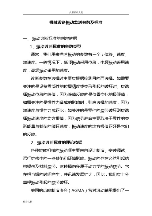 振动监测全参数及实用标准