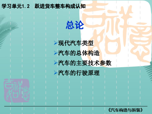 【全版】汽车构造与拆装教学课件.推荐PPT