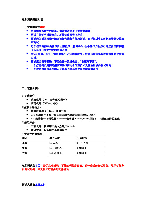 软件测试基础知识