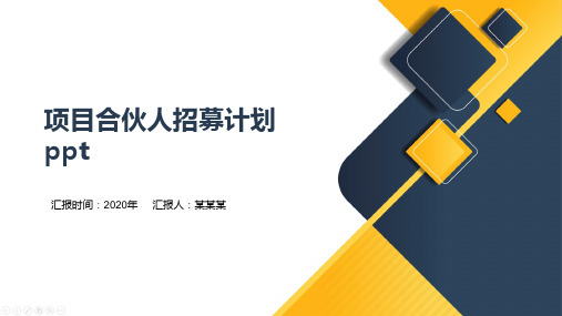 项目合伙人招募计划 ppt