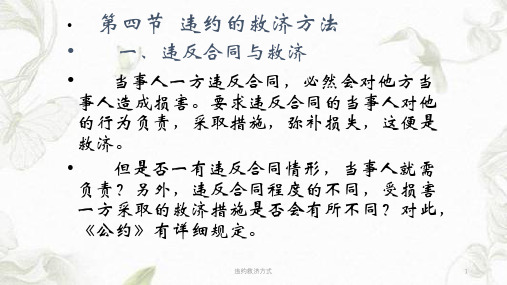 违约救济方式ppt课件
