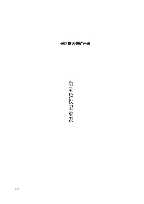 露天矿矿建竣工验收资料