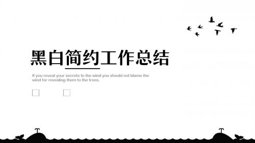 简约黑白商务风-工作总结通用PPT