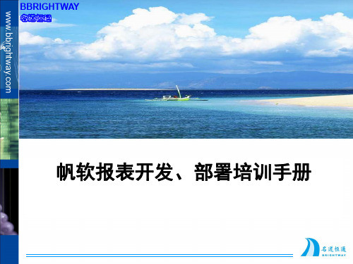 帆软实施培训手册PPT课件