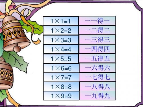 乘法口诀表课件