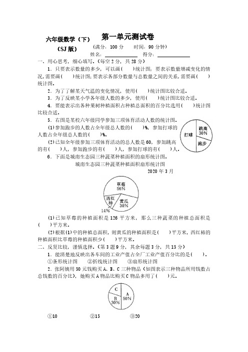 2020-2021新苏教版小学数学6六年级下册全册试卷集(附答案)