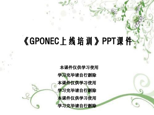 《GPONEC上线培训》PPT课件