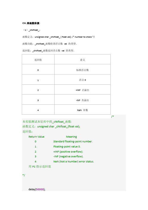 C51库函数