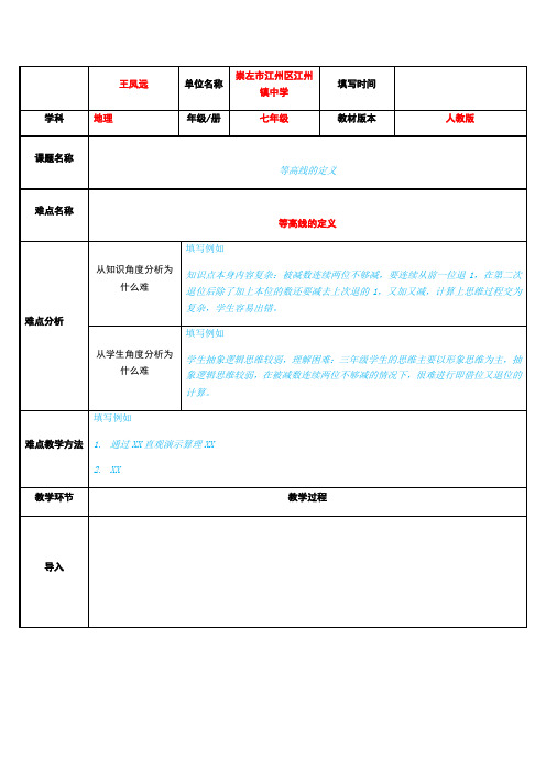 等高线的定义(2)