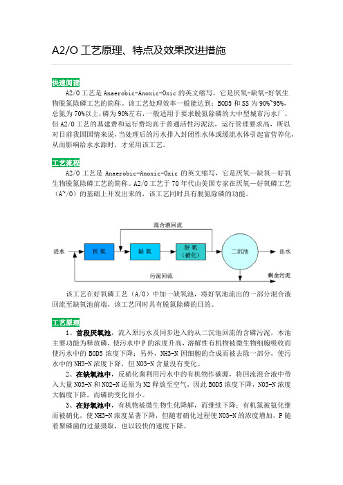 A2O工艺原理、特点及效果改进措施