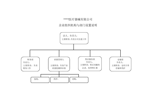 企业组织机构与部门设置说明教学文案