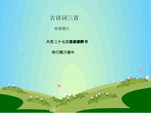 部编人教版小学六年级语文上册古诗词三首《宿建德江-夜行黄沙道中》课件