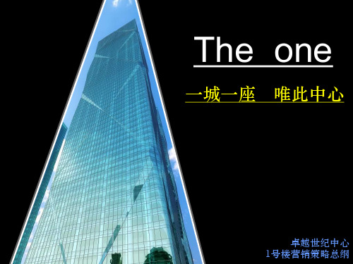 卓越世纪中心营销策略总纲