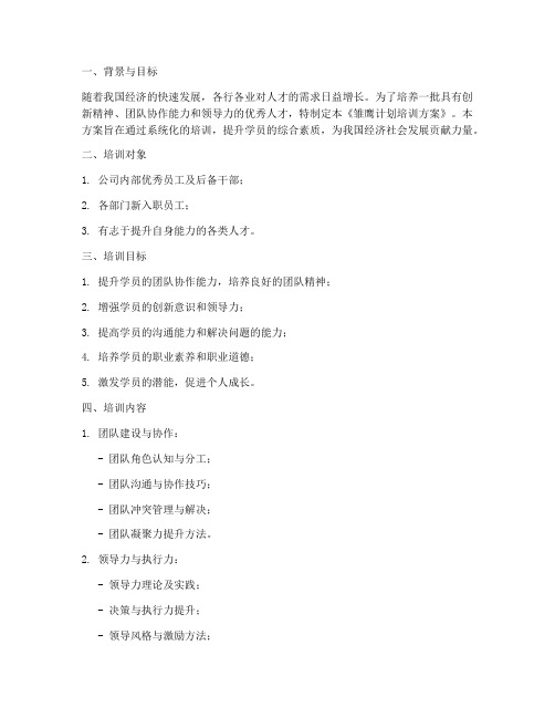 雏鹰计划培训方案