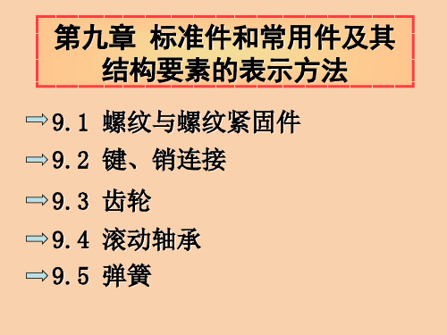 【精品课件】标准件和常用件及其结构要素的表示方法
