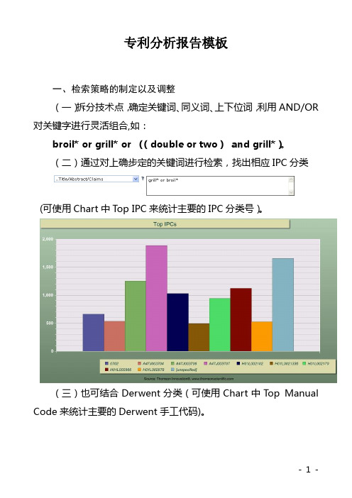 专利分析报告模板【范本模板】