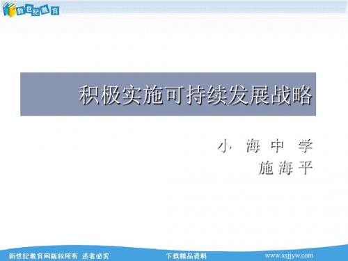积极实施可持续发展战略