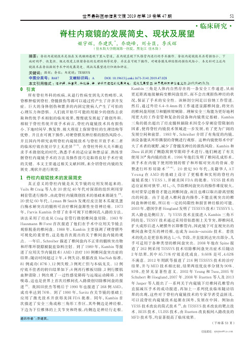脊柱内窥镜的发展简史、现状及展望