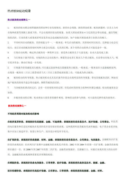 热点板块轮动规律