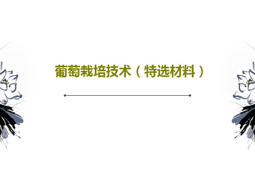 葡萄栽培技术(特选材料)164页PPT