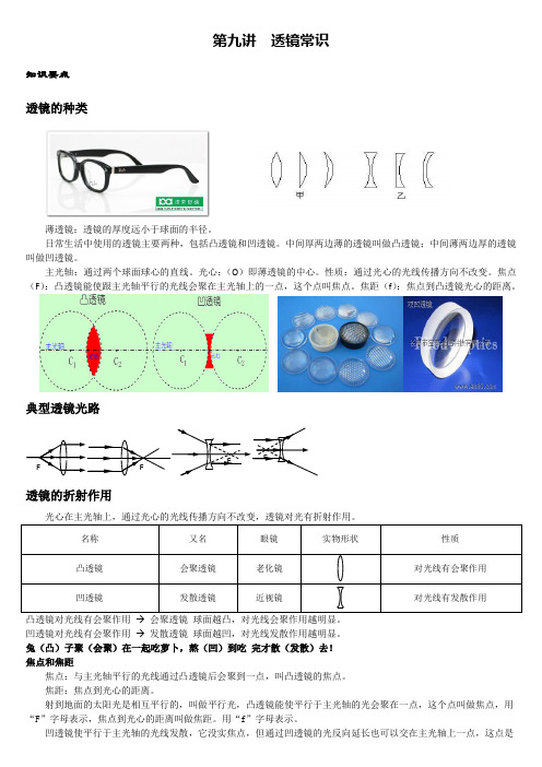 第九讲  透镜常识