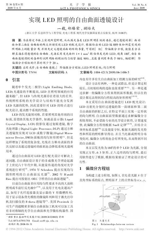 实现LED照明的自由曲面透镜设计