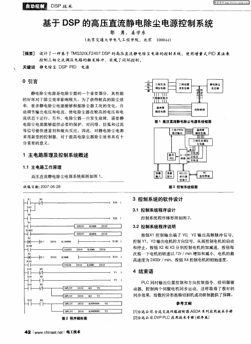 基于DSP的高压直流静电除尘电源控制系统