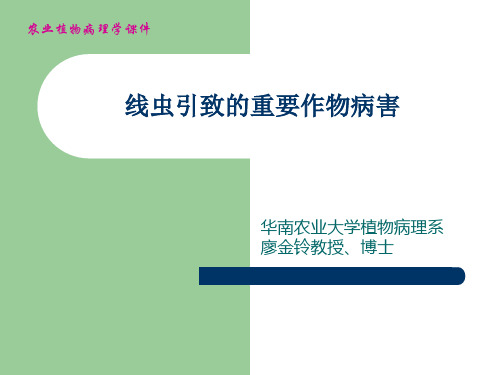 作物的重要线虫病害