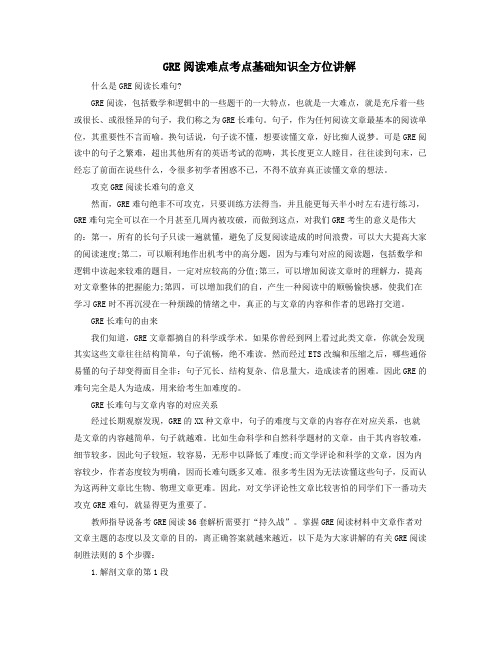 GRE阅读难点考点基础知识全方位讲解