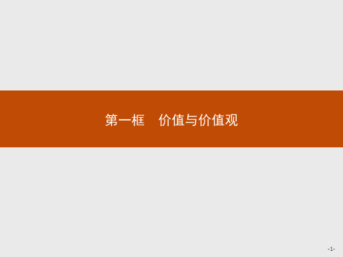 第二单元第六课第一框价值与价值观课件【新教材】高中政治统编版必修