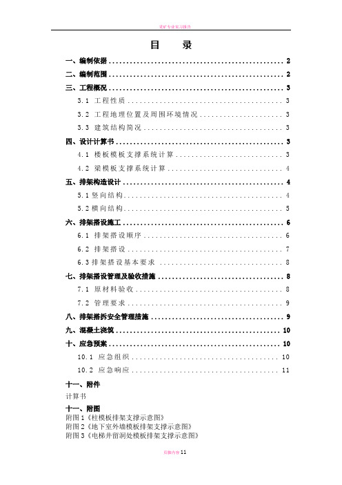 排架专项施工方案