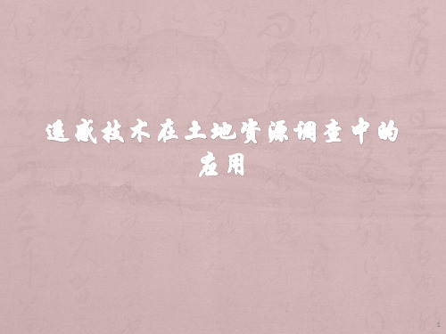 遥感技术在土地资源调查中的应用ppt课件