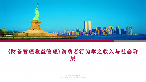 {财务管理收益管理}消费者行为学之收入与社会阶层