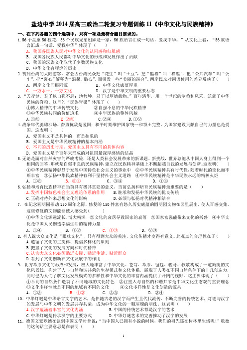盐边,中学2014届,《中华文化,与民族精神》