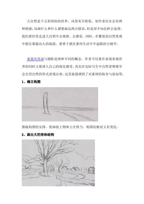 简单易学的素描风景画绘画教程